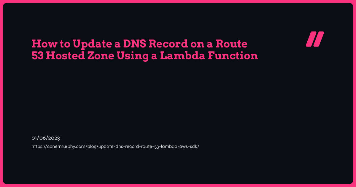 その他 somunia level up project How to Update a DNS Record on a Route 53 Hosted Zone Using a