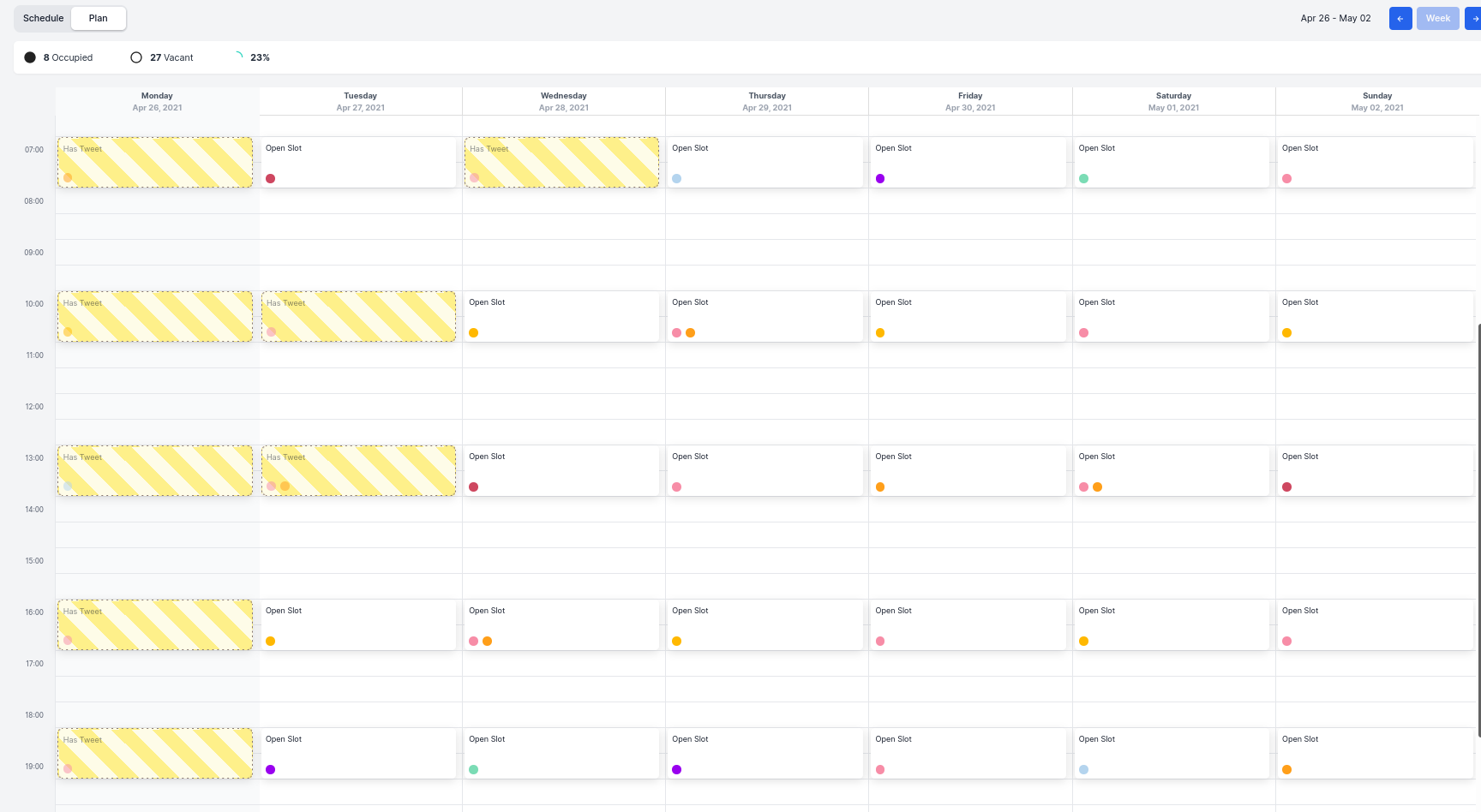 FeedHive Weekly Schedule